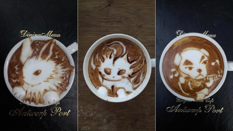 Illustration for article titled This Guy's Geeky Latte Art Will Blow Your Mind